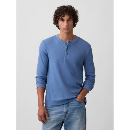 Gap Waffle-Knit Henley T-Shirt