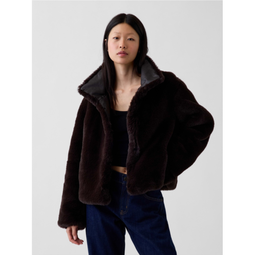 Gap Recycled Faux Fur Crop Jacket