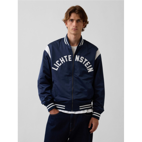 Gap Lichtenstein Whitney Standing Explosion Varsity Jacket