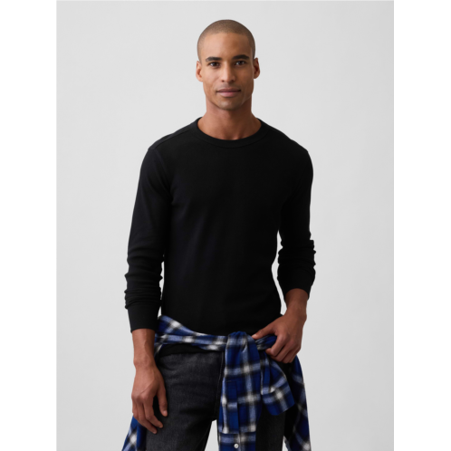 Gap Waffle-Knit Crewneck T-Shirt