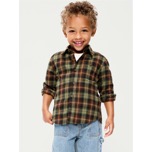 OldNavy Long-Sleeve Plaid Flannel Shirt for Toddler Boys