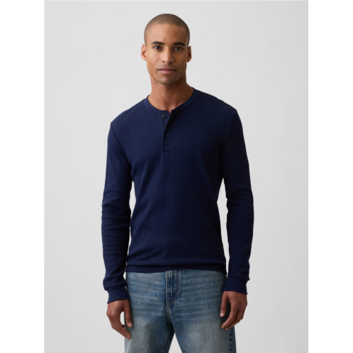 Gap Waffle-Knit Henley T-Shirt