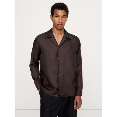 Bananarepublic Standard-Fit Silk Long-Sleeve Resort Shirt
