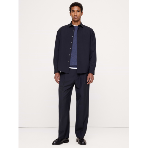 Bananarepublic Relaxed On-The-Go Wool-Blend Pull-On Pant