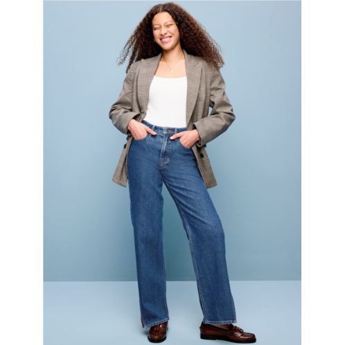 OldNavy Extra High-Waisted Twisted Seam Wide-Leg Jeans
