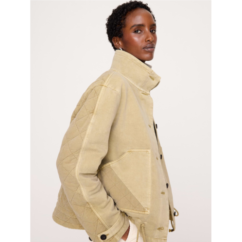Bananarepublic Quilted Cotton-Linen Utility Jacket