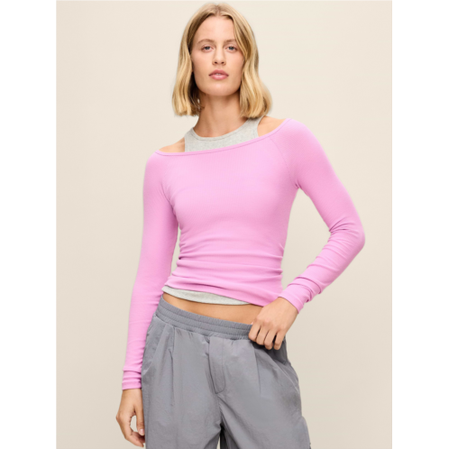 OldNavy CloudLite Ribbed Long-Sleeve Boatneck Top