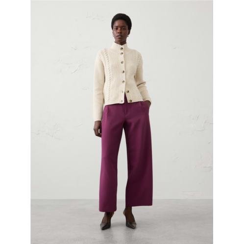 bananarepublic Wide-Leg Mid-Rise Heavy Bistretch Pant