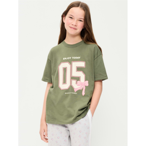OldNavy Oversized Short-Sleeve Graphic Tunic T-Shirt for Girls