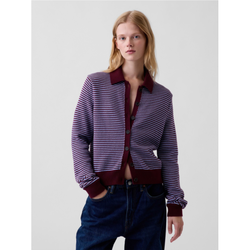 Gap 100% Cotton Polo Cardigan Sweater