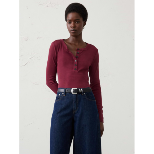 bananarepublic Ribbed Henley T-Shirt