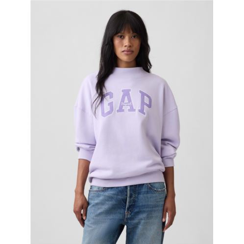 Oversized Gap Logo Mockneck Tunic Sweatshirt