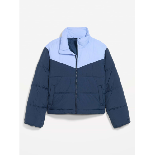 OldNavy Water-Resistant Color-Block Puffer Jacket