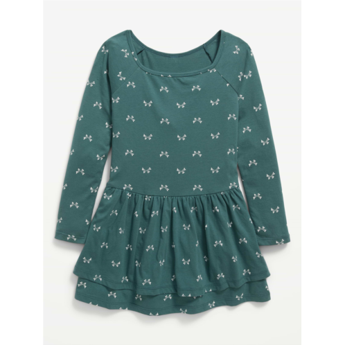 OldNavy Fitted Long-Sleeve Ruffled Dress for Girls
