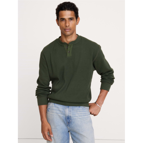 Bananarepublic Alpine Thermal Henley Almond-Stitch T-Shirt