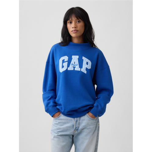 Oversized Gap Logo Mockneck Tunic Sweatshirt