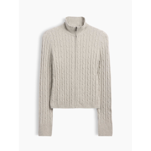 Gap CashSoft Cable-Knit Zip Cardigan