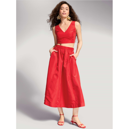 The Occasion by Old Navy Taffeta Midi Skirt