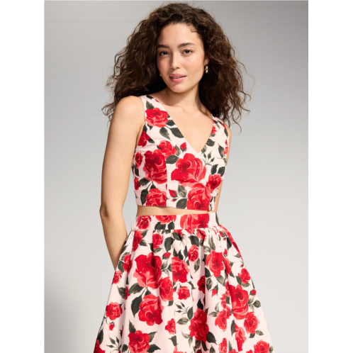 The Occasion by Old Navy V-Neck Taffeta Crop Top