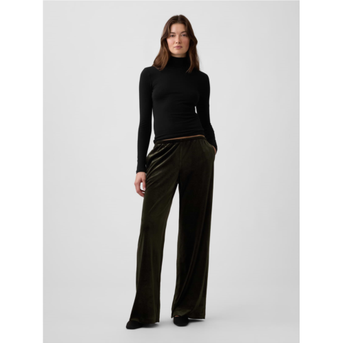 Gap Recycled Velour Pull-On Wide-Leg Pants