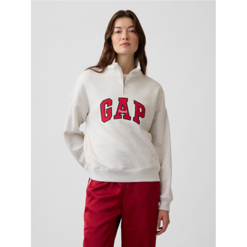 Relaxed Gap Logo Half-Zip Mockneck Sweatshirt