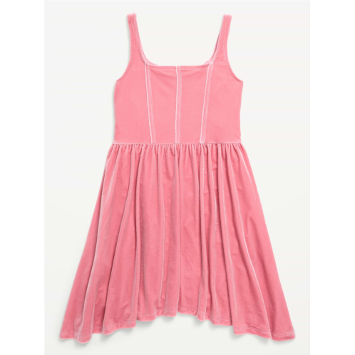 OldNavy Sleeveless Fit and Flare Velvet Dress for Girls