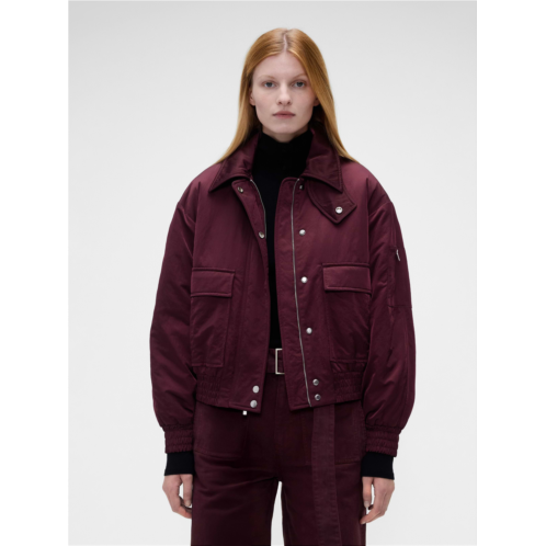 Gap × Victoria Beckham Oversized Satin Bomber Jacket