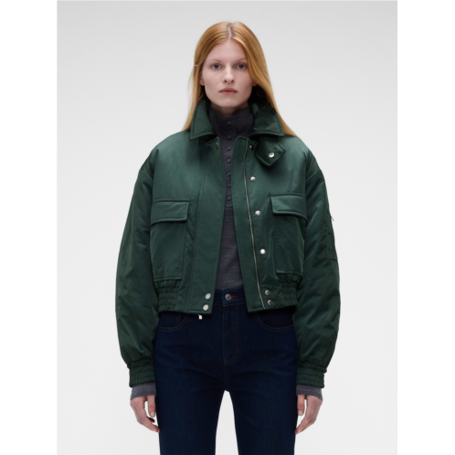 Gap × Victoria Beckham Oversized Satin Bomber Jacket