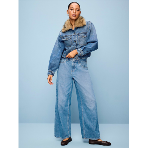 OldNavy Curvy Mid-Rise Wow Baggy Wide-Leg Jeans