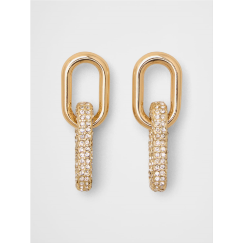 bananarepublic Pave Paperclip Earrings