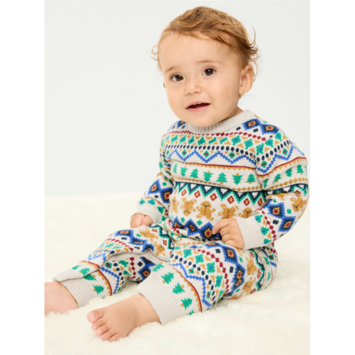 OldNavy Long-Sleeve Fair Isle Sweater One-Piece for Baby