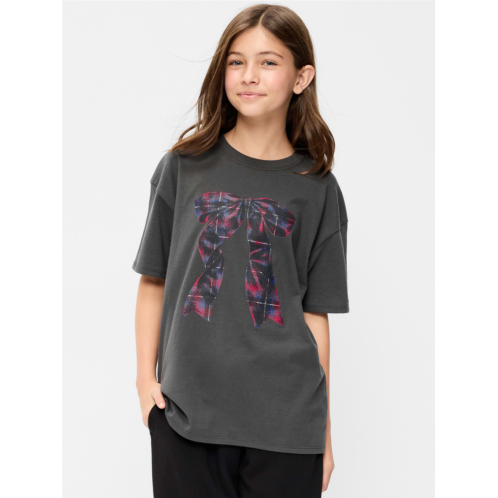 OldNavy Oversized Short-Sleeve Graphic Tunic T-Shirt for Girls