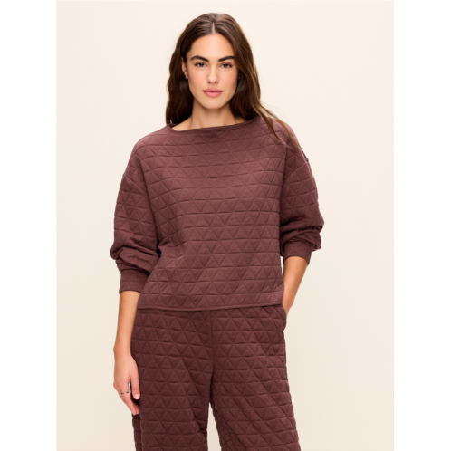 OldNavy Quilted Bounce Fleece Boatneck Sweatshirt