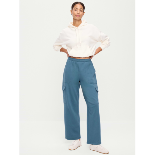 OldNavy High-Waisted SoComfy Wide-Leg Cargo Sweatpants