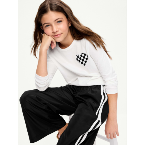 OldNavy Softest Long-Sleeve Heart-Patch T-Shirt for Girls