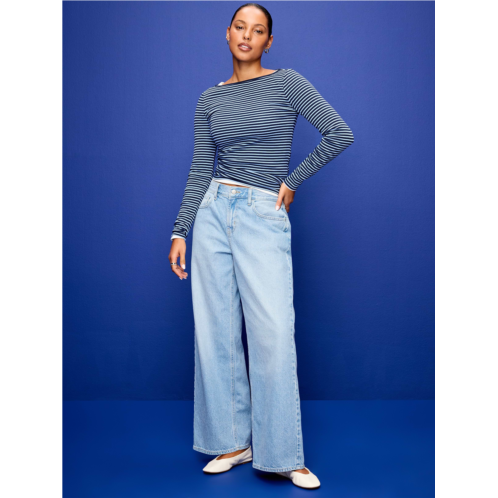OldNavy Curvy Mid-Rise Wow Baggy Wide-Leg Jeans