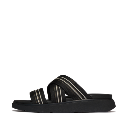 Fitflop Mens Stripy-Webbing Strappy Slides