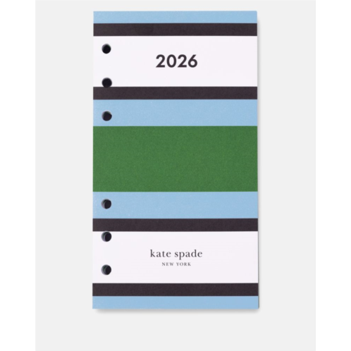 Kate spade Downtown Stripe 2026 Personal Bookblock Calendar Refill