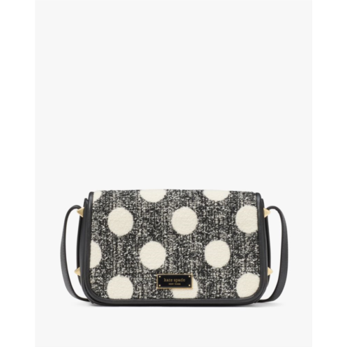 Kate spade Liv Dot Tweed Small Flap Crossbody
