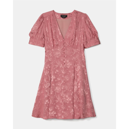 Kate spade Fluid Jacquard Puff Sleeve Mini Dress