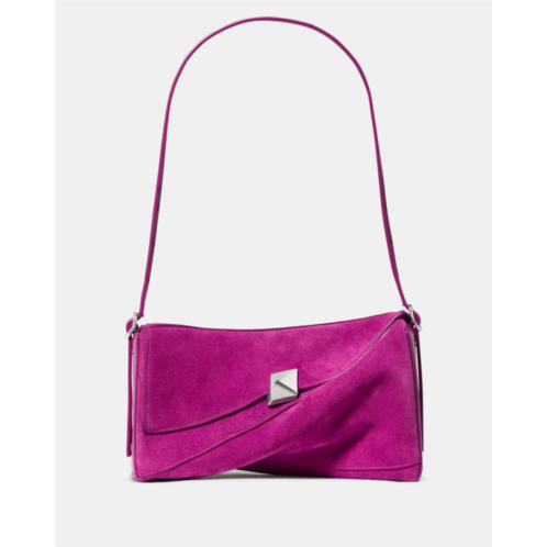 Kate spade Deco Suede Twisted Flap Shoulder Bag