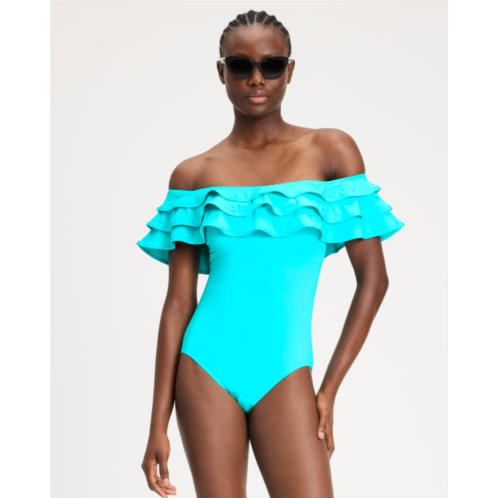 Kate spade Ruffle Off-the-shoulder One-piece