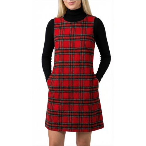 KIEL JAMES PATRICK Scarlet Tartan Shift Dress