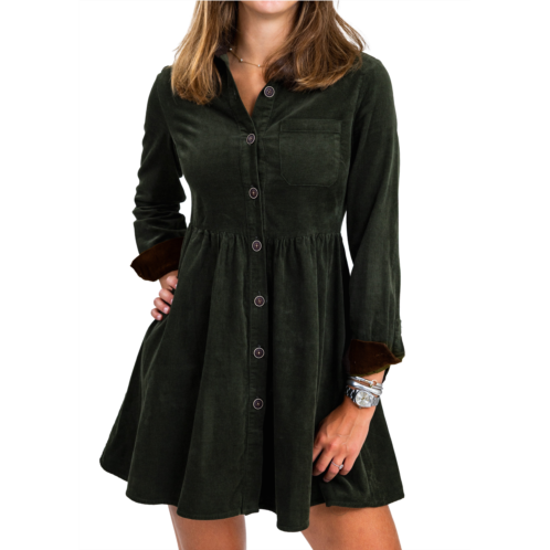 KIEL JAMES PATRICK Corduroy Shirtdress in Olive