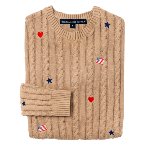 KIEL JAMES PATRICK Country Americana Cable Knit Sweater