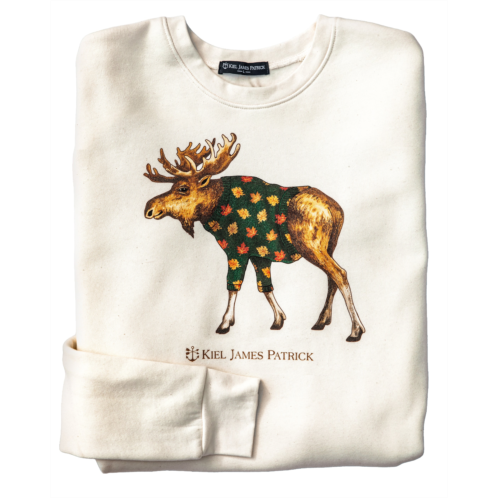 KIEL JAMES PATRICK Cozy Leaf Moose Sweatshirt