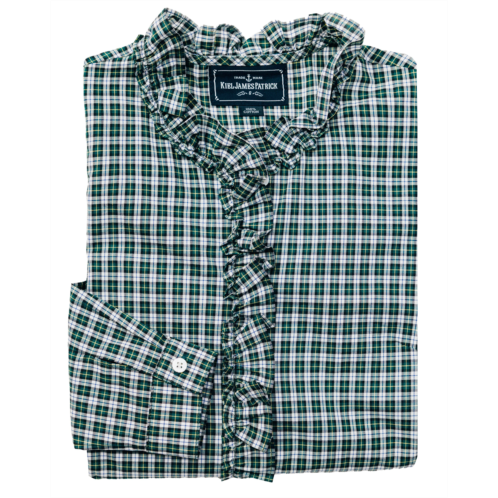 KIEL JAMES PATRICK Pinecroft Plaid Ruffle Shirt