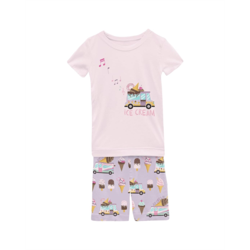 Kickee Pants Kids Short Sleeve Graphic Tee Pajama Set with Shorts (Big Kid)