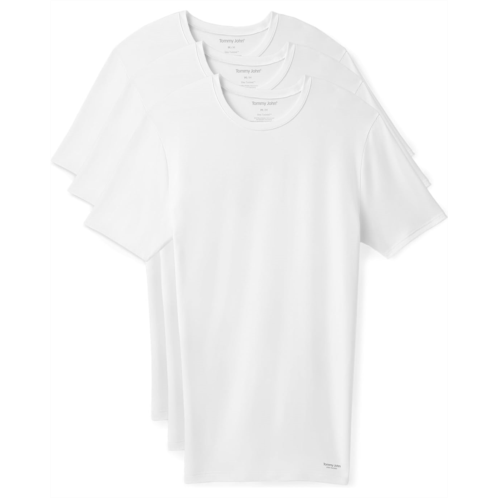 Mens Tommy John Second Skin Modal Crewneck Stay Tucked Undershirt 3-Pack