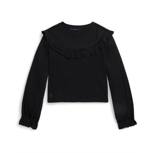 Girls Polo Ralph Lauren Kids Ruffled Cotton-Modal Top (Big Kid)